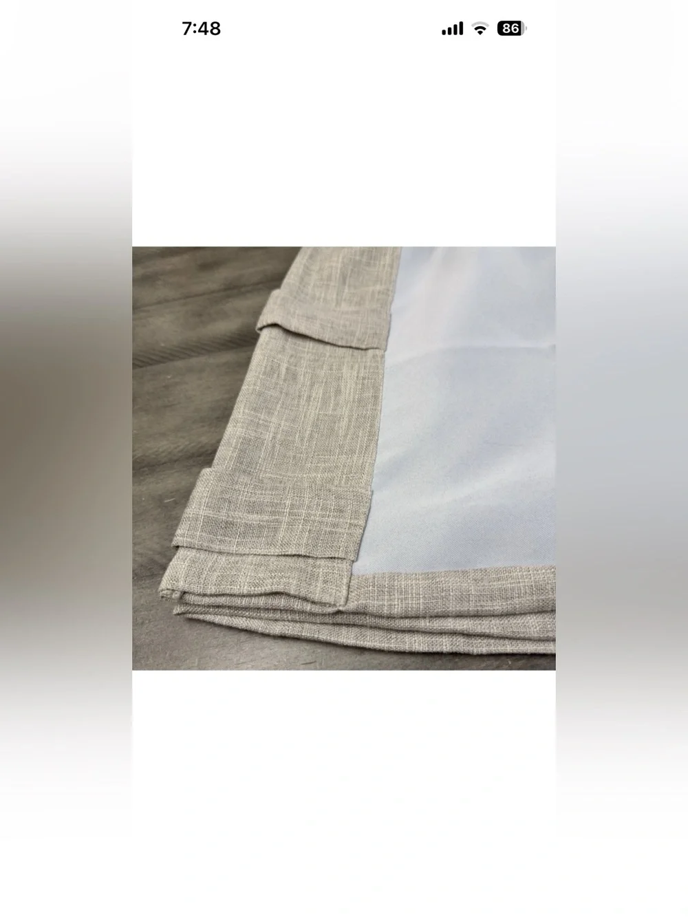 New West Elm Crossweave Blackout Drape Curtain 48”x96” Stone White